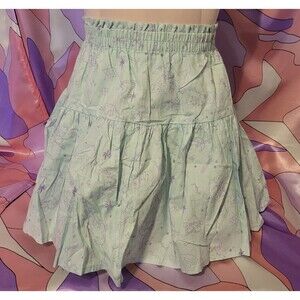 Blue Ruffle Mini Skirt Size S Small Unicorn Angel Harajuku Pastel Lolita Kawaii